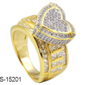 Fashion Jewelry 925 Silver Micro Pave Setting Rings. (Rhodium and 14K Gold Color)